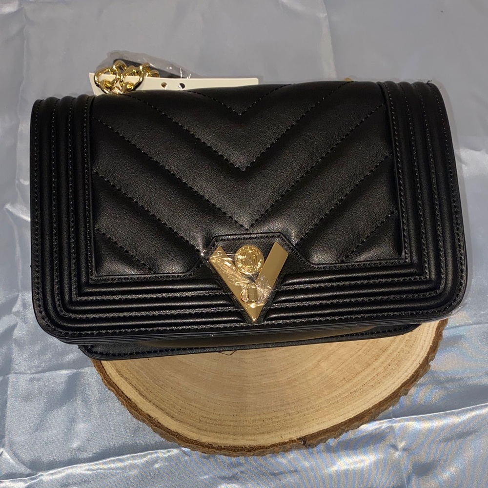 VALENTINO ORLANDI BLACK QUILTED CROSSBODY